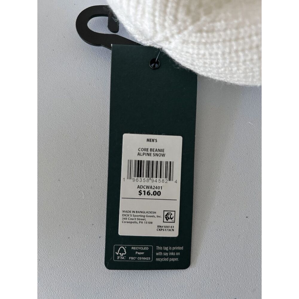 Alpine Design Core Beanie Alpine Snow White - Picture 6 of 6